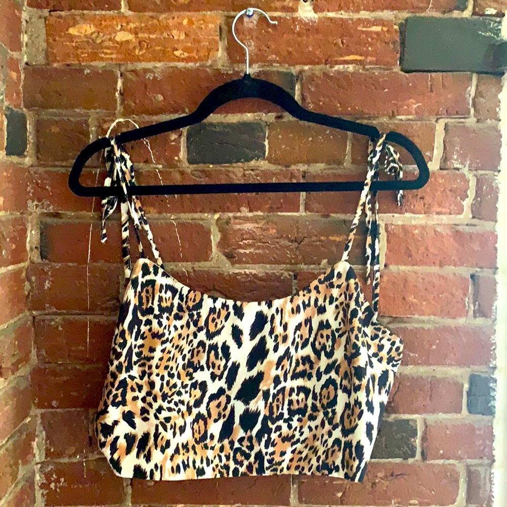 Kittenish 2-Piece Satin Cheetah Set